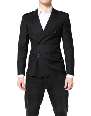 Schwarzer MARTINI Zweireiher-Blazer