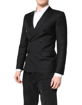 Schwarzer MARTINI Zweireiher-Blazer