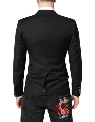 Schwarzer MARTINI Zweireiher-Blazer