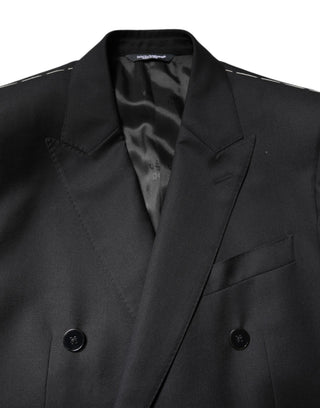 Schwarzer MARTINI Zweireiher-Blazer