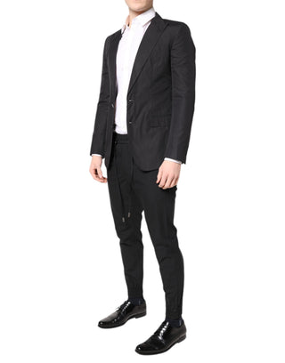 Traje formal TAORMINA de 2 piezas en algodón negro
