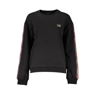 Schwarzes Baumwoll-Sweatshirt für Damen