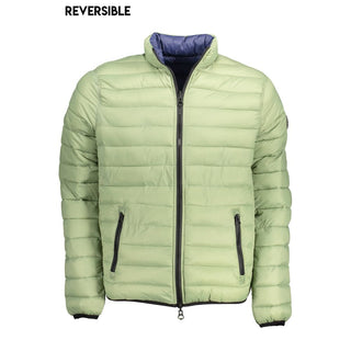 Grüne Nylon-Herrenjacke