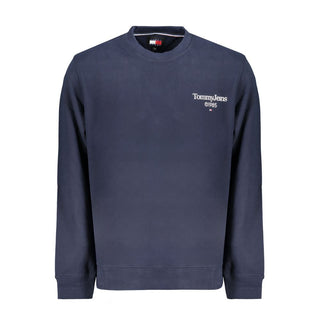 Blue Cotton Men Sweatshirt