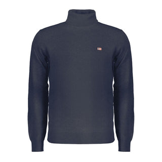 Blue Wool Men Sweater