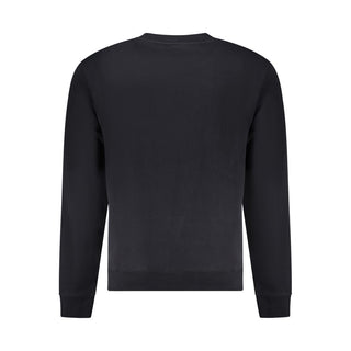 Black Cotton Men Sweatshirt