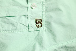 Green Cotton Short Sleeves Men Casual Shirt