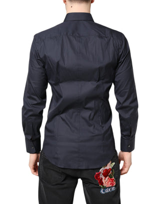 Dark Blue MARTINI Cotton Dress Formal Shirt