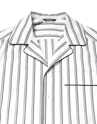 White Stripes Lounge Pajama Sleepwear Shirt