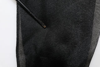 Suéter de cuello redondo tejido con logo negro  