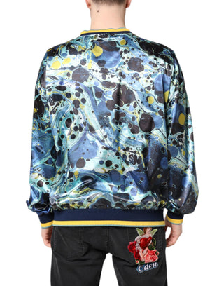 Suéter para hombre con estampado marmoleado multicolor  