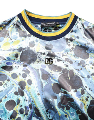Suéter para hombre con estampado marmoleado multicolor  