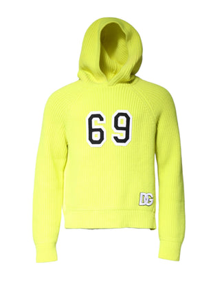Green 69 Knit Hooded Men Pullover Sweater