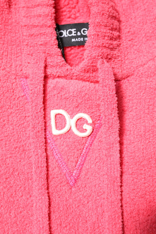 Suéter con capucha para hombre de punto de algodón rojo  