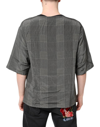 Black White Graphic Print Short Sleeve T-shirt