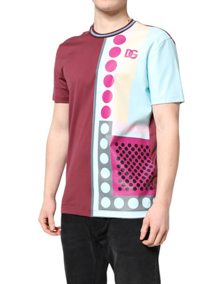 Multicolor Printed Logo Short Sleeve T-shirt