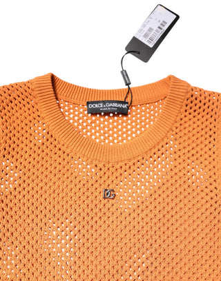 Oranges Kaschmir-Rundhals-Tanktop