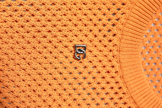 Oranges Kaschmir-Rundhals-Tanktop
