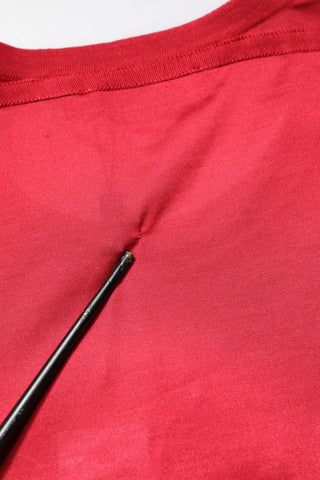 Rotes Seiden-DG-Kronen-Logo Kurzarm-T-Shirt