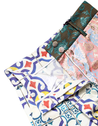 Shorts multicolor de talle alto para mujer