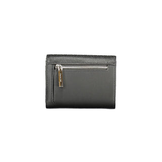 Schwarzes Damenportemonnaie aus Polyester