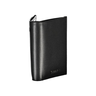 Cartera negra de cuero para hombre