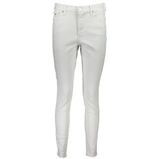 Jeans de algodón blanca para mujer