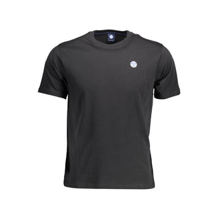 Schwarzes Herren-T-Shirt aus Baumwolle