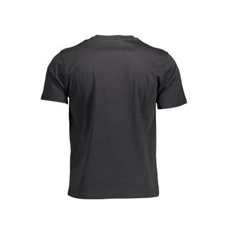 Schwarzes Herren-T-Shirt aus Baumwolle