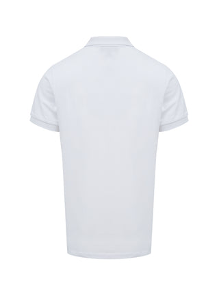 White Cotton Collared Polo Shirt