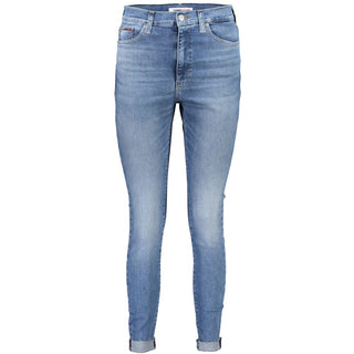 Azzurro Baumwoll-Skinny-Jeans für Damen