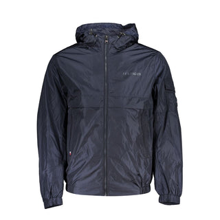 Blaue Nylon-Herrenjacke