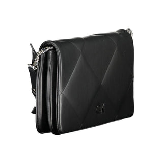 Bolso negro de poliuretano para mujer