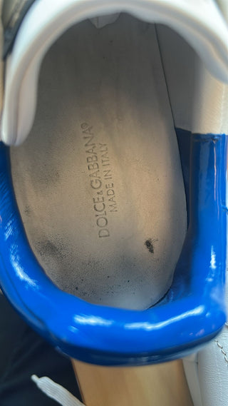 White Blue Logo Portofino Sneakers Shoes