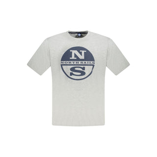 Camiseta gris de algodón para hombre