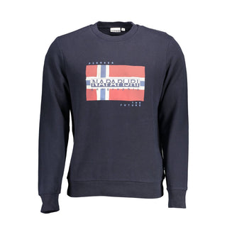Sudadera azul de algodón para hombre