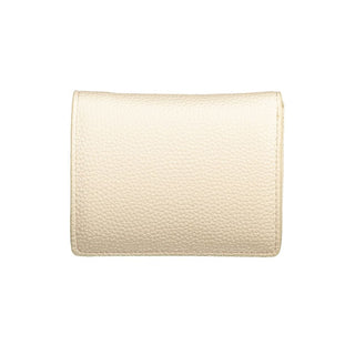 Beige Polyurethane Women's Wallet