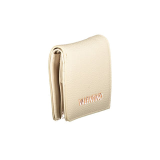 Beige Polyurethane Women's Wallet