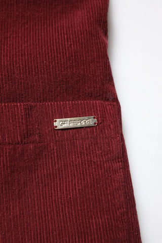 Weinroter Cord Regular Fit Herren Mantel Blazer Jacke
