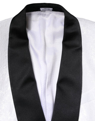 Abrigo blazer blanco para hombre de un solo botón de nailon  