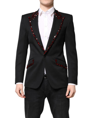 Abrigo blazer negro SICILIA con cristales para hombre  