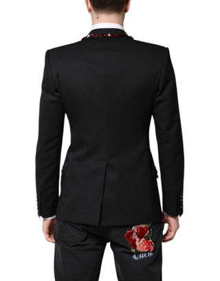Abrigo blazer negro SICILIA con cristales para hombre  