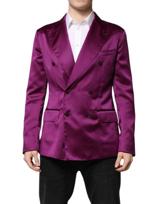 Purple Double Breasted Men Suit Coat Blazer
