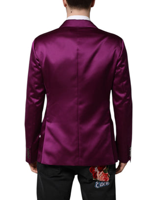 Purple Double Breasted Men Suit Coat Blazer