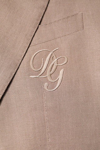 Beige TAORMINA Single Breasted Coat Blazer