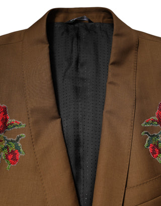 Brown MARTINI Single Breasted Coat Blazer