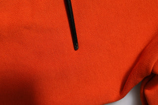 Orange Cotton Hooded Men Sweatshirt Sweater