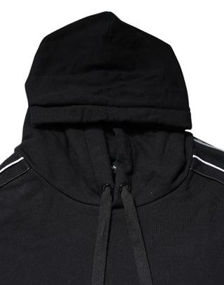 Black Cotton Logo Hooded Sweatshirt Sweater
