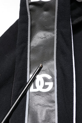 Black Cotton Logo Hooded Sweatshirt Sweater