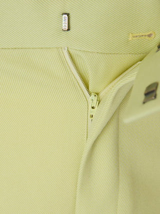 Lime Yellow Polyester Pants